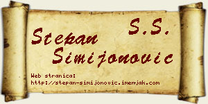 Stepan Simijonović vizit kartica